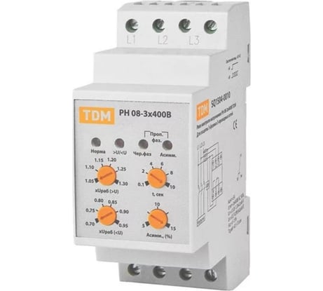 Реле контроля напряжения TDM РН 08-3х400В  SQ1504-0010