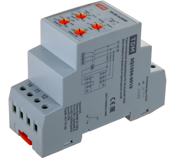 Реле контроля напряжения TDM РН 08-3х400В  SQ1504-0010