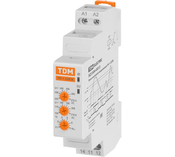 Реле контроля напряжения TDM РН 1-220В SQ1504-0013