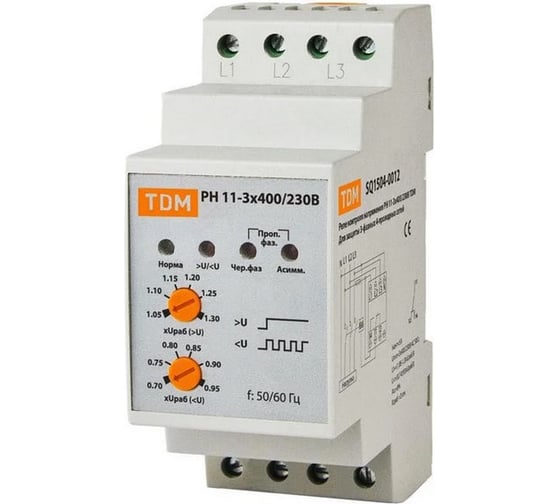Реле контроля напряжения TDM РН 11-3х400/230В SQ1504-0012
