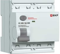 Выключатель дифференциального тока EKF ВД-100N 4P 80А 30мА AC эл-мех 6кА PROXIMA E1046M8030