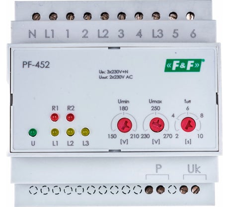 Автоматический переключатель фаз F&F PF-452 EA04.005.004