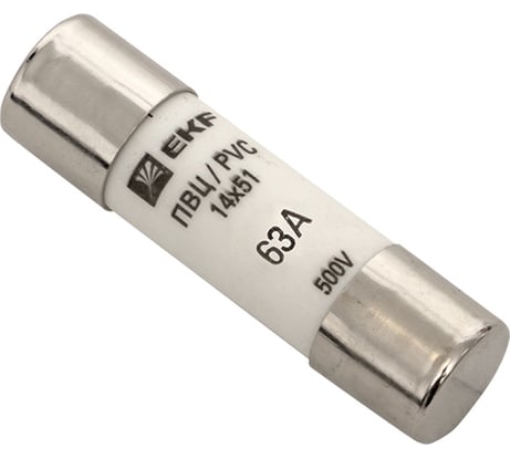 Плавкая цилиндрическая вставка EKF ПВЦ 14х51 63А 10 шт. pvc-14x51-63