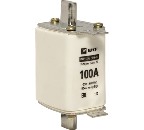 Плавкая вставка EKF ППН-33 160/100А габарит 00 PROxima fus-33/160/100