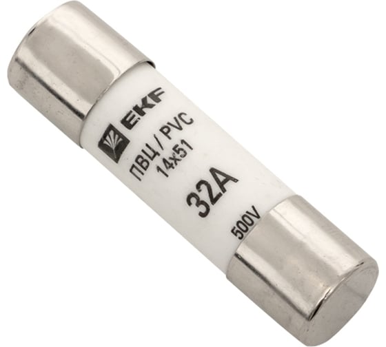 Плавкая цилиндрическая вставка EKF ПВЦ 14х51 32А 10 шт. PROxima pvc-14x51-32