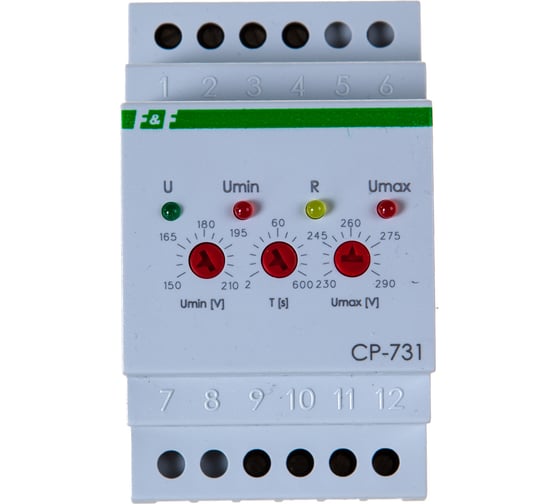 Реле напряжения F&F, CP-731, сигнализация о нарушении режимов EA04.009.005