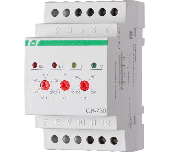 Реле напряжения F&F CP-730, сигнализация о нарушении режимов EA04.009.004