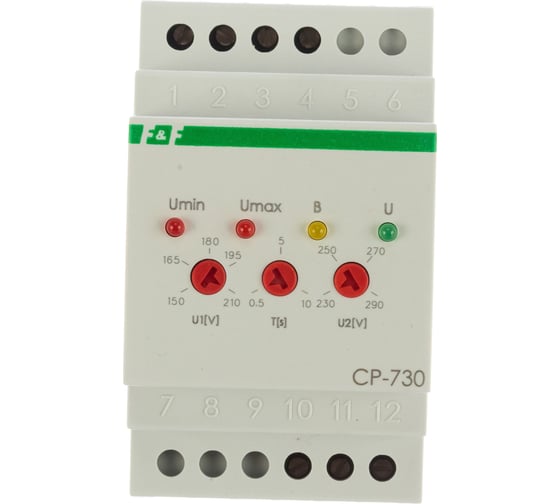 Реле напряжения F&F CP-730, сигнализация о нарушении режимов EA04.009.004