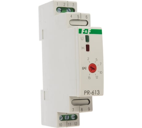 Реле тока F&F PR-613, сквозной канал в корпусе для измерения силы тока EA03.003.004