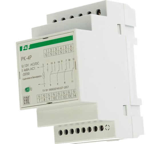 Промежуточное реле F&F PK-4P/Un12V EA06.001.012