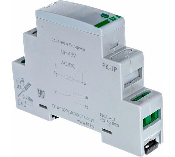 Промежуточное реле F&F PK-1P/Un12V EA06.001.001