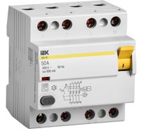 Выключатель дифференциального тока IEK 4п 50A 300mA тип AC ВД1-63 ИЭК MDV10-4-050-300