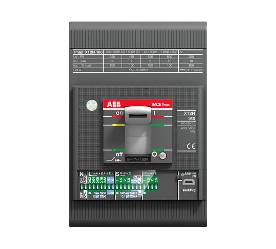 Автоматический трехполюсный выключатель ABB XT2N, 160 Ekip, LS/I In=160A, F, F 1SDA067058R1