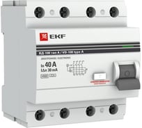 Устройство защитного отключения EKF ВД-100 4P 40А/30мА, тип А PROxima elcb-4-40-30-e-a-pro