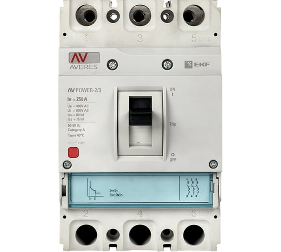 Автоматический выключатель EKF AV POWER-2/3 250А 35kA TR 1 шт. mccb-23-250-TR-av