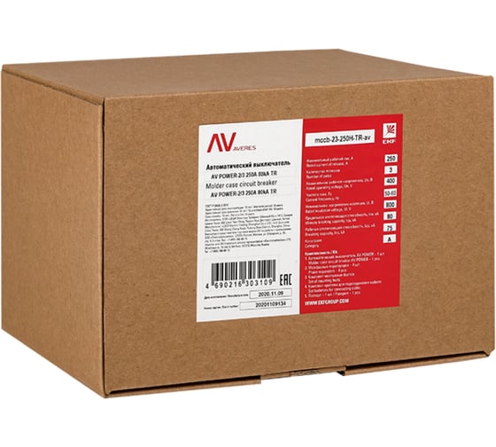 Автоматический выключатель EKF AV POWER-2/3 250А 35kA TR 1 шт. mccb-23-250-TR-av