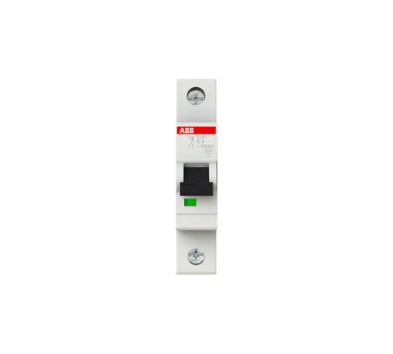 Автоматический выключатель ABB, однополюсный, 4А, С, S201, 6кА 2CDS251001R0044