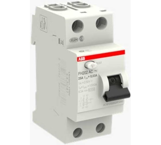 Выключатель дифференциального тока ABB 2п 25А 30мА FH202 2CSF202002R1250