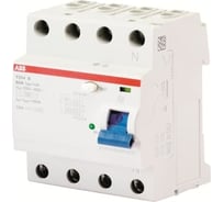 Выключатель дифференциального тока ABB, УЗО, 4п, 25А, 30мА, F204, АС 2CSF204001R1250