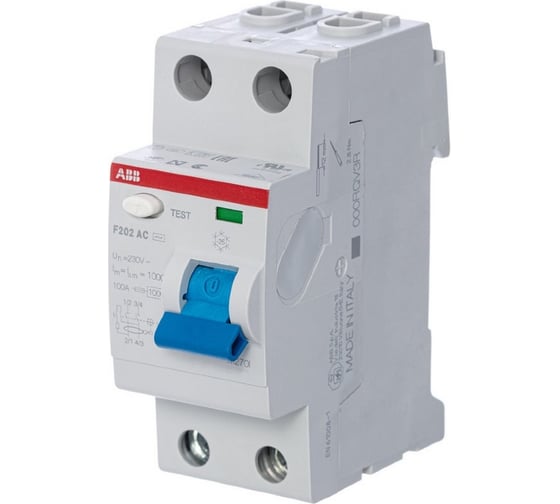 Выключатель дифференциального тока ABB 2 модуля F202 A-63/0,3 2CSF202101R3630