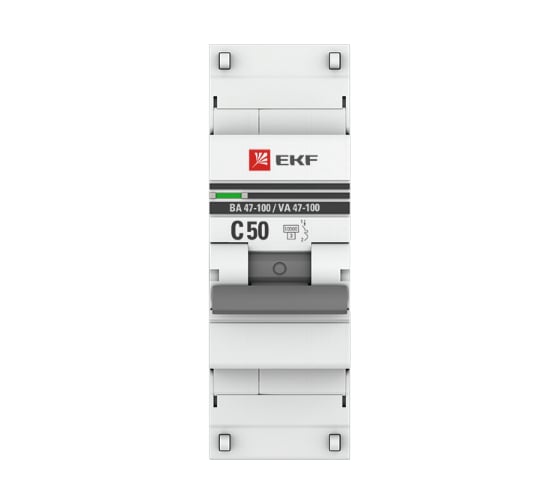 Автоматический выключатель EKF PROxima ВА 47-100 1P, 50А, 10kA mcb47100-1-50C-pro