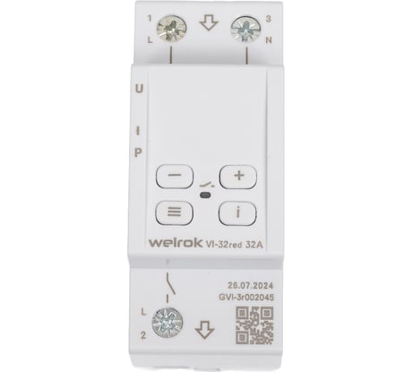 Реле напряжения c контролем тока Welrok VI-32 red 4660251140519