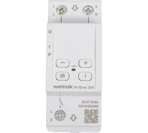Реле напряжения c контролем тока Welrok VI-32 red 4660251140519 1