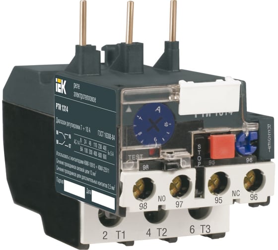Электротепловое реле IEK РТИ, 1306, 1-1.6А, ИЭК DRT10-0001-D016