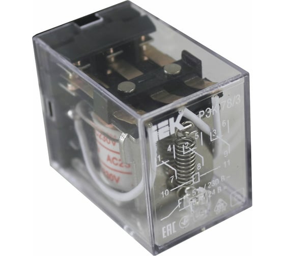 Промежуточное реле IEK, РЭК, 78-3, 5А, 220В, АС, ИЭК RRP20-3-05-220A