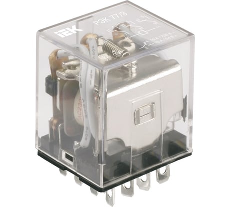 Промежуточное реле IEK, 12В, 4пк, 3А, РЭК78/4, без розетки RRP20-4-03-012D