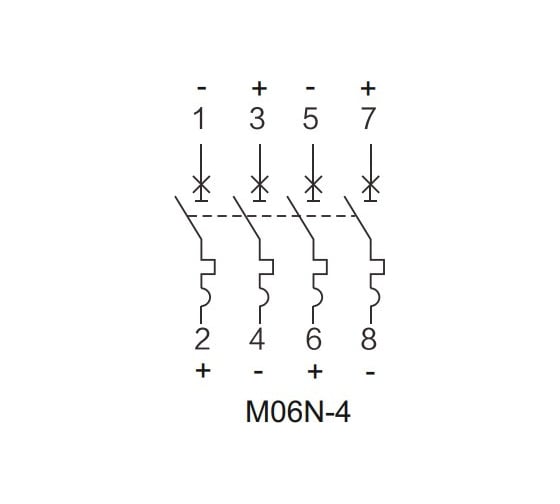 Автоматический выключатель IEK ARMAT M06N-DC 4P L 0,5А AR-M06N-4-L0D5DC