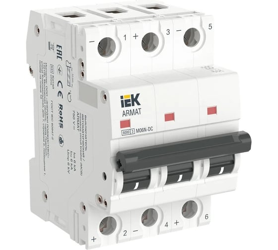 Автоматический выключатель IEK ARMAT M06N-DC 3P Z 32А AR-M06N-3-Z032DC 1