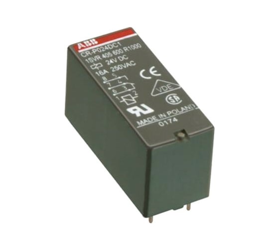 Промежуточное реле ABB CR-P024AC2 8А 24В 2ПК CR-P без индикации, без розетки 1SVR405601R0000