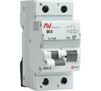 Дифференциальный автомат EKF AVERES DVA-6 1P+N, 13А, 300мА, 6кА, SQ rcbo*6-1pn-13B-300-a-av