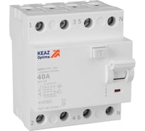 Выключатель дифференциального тока КЭАЗ без защиты от сверхтоков OptiDin DM63-4240-AC-4,5-УХЛ4 (4P, 40, 30mA) 343892