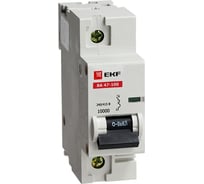 Автоматический выключатель EKF ВА47-100, 1P, 125А, 10kA SQmcb47100-1-125C