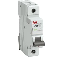 Автоматический выключатель EKF AV-6, DC, 1P, 63A, 6kA, AVERES SQmcb6-DC-1-63C-av