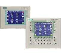 Сенсорная панель оператора Siemens SIMATIC TP 177B DP, STN-дисплей диаганалью 5.7" (градации голубого), MPI-/PROFIBUS-DP протокол, RS485-/RS422-/USB интерфейс 6AV6642-0BC01-1AX1