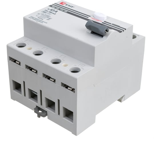Устройство защитного отключения EKF УЗО ВД-100, 4P, 63А/300мА, PROxima, SQ elcb-4-63-300-em-pro