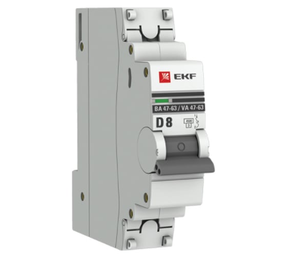 Автоматический выключатель EKF 1P 8А 4,5kA ВА 47-63 (120 шт.) PROxima mcb4763-1-08D-pro 1