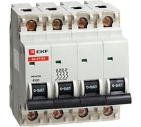 Автоматический выключатель EKF ВА 47-63, 4P, 1А 4,5kA SQ mcb4763-4-01C