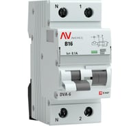 Дифференциальный автомат EKF AVERES DVA-6, 1P+N, 16А, 100мА, 6кА SQ rcbo*6-1pn-16B-100-a-av