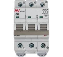Автоматический выключатель EKF 3P, 10A, 6kA, AV-6, DC, AVERES mcb6-DC-3-10C-av