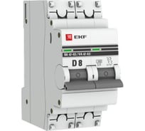 Автоматический выключатель EKF PROxima ВА 47-63 2P, 8А, 4,5kA, mcb4763-2-08D-pro
