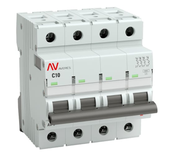 Автоматический выключатель EKF AVERES AV-6, DC, 4P, 13A, 6kA, mcb6-DC-4-13C-av