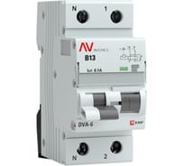 Дифференциальный автомат EKF AVERES DVA-6, 1P+N, 13А, 100мА, 6кА, SQ rcbo*6-1pn-13B-100-a-av