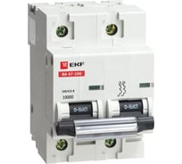Автоматический выключатель EKF ВА 47-100, 2P, 80А, 10kA, SQ mcb47100-2-80C