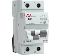 Дифференциальный автомат EKF DVA-6 1P+N 32А 30мА 6кА AVERES rcbo6-1pn-32B-30-a-av
