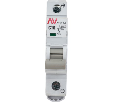Автоматический выключатель EKF AV-6, DC, 1P, 10A, 6kA, AVERES mcb6-DC-1-10C-av