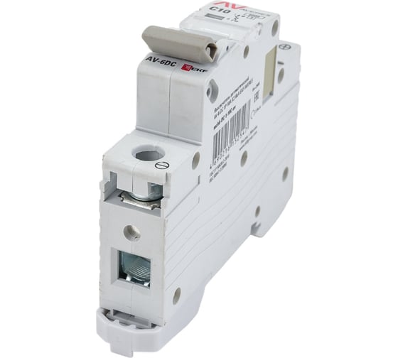 Автоматический выключатель EKF AV-6, DC, 1P, 10A, 6kA, AVERES mcb6-DC-1-10C-av